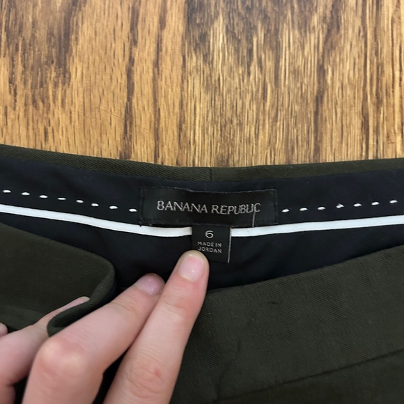 Banana Republic Olive Pants with White Accents - Picture 3 of 5